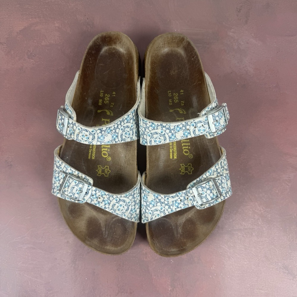 Birkenstock Papillio Chamomile Kaleidoscope Sydney Two Strap Slide Womens Sz 10 - Picture 7 of 12